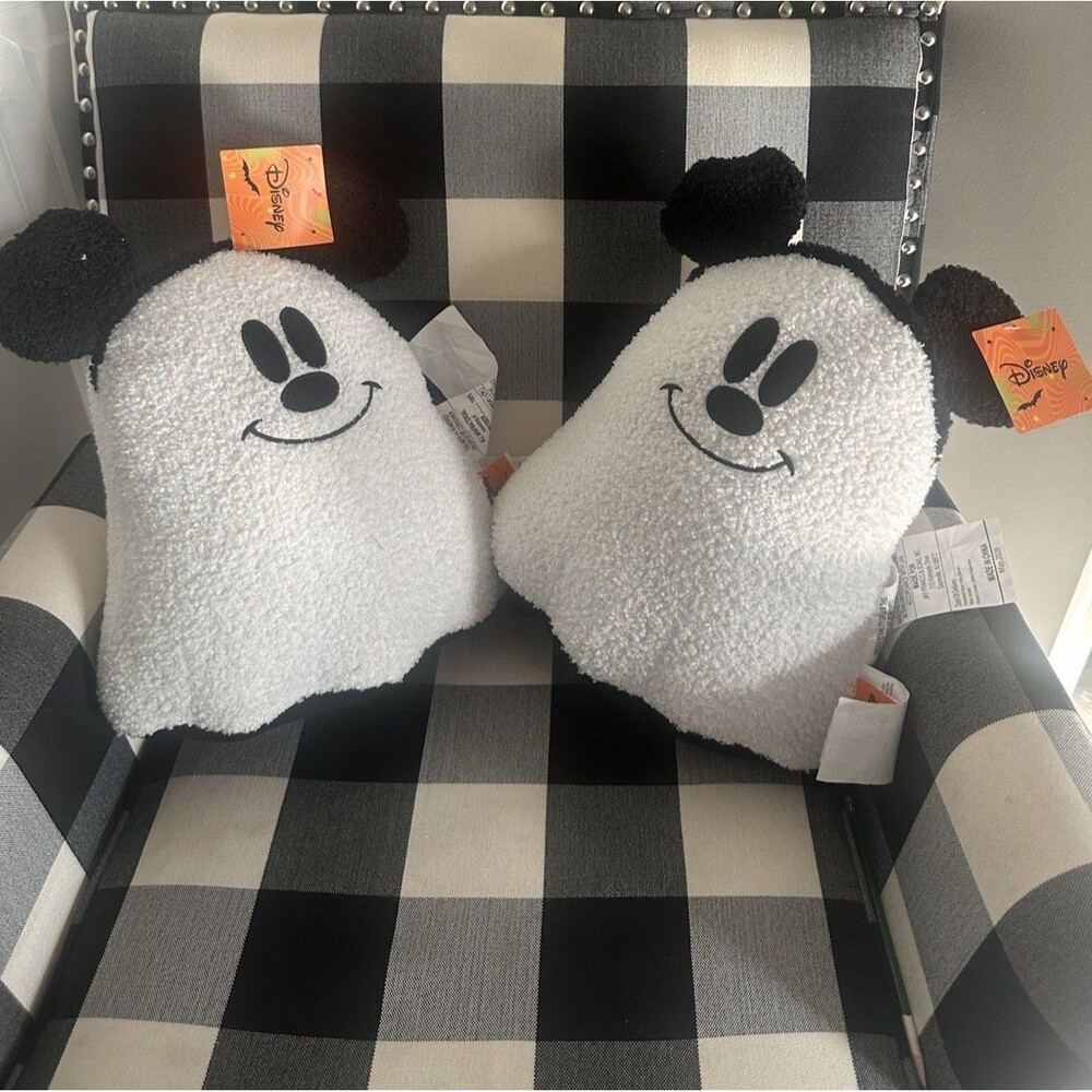 New VIRAL Aldi x Disney Halloween Pillow Mickey Ghost set of 2 IN HAND